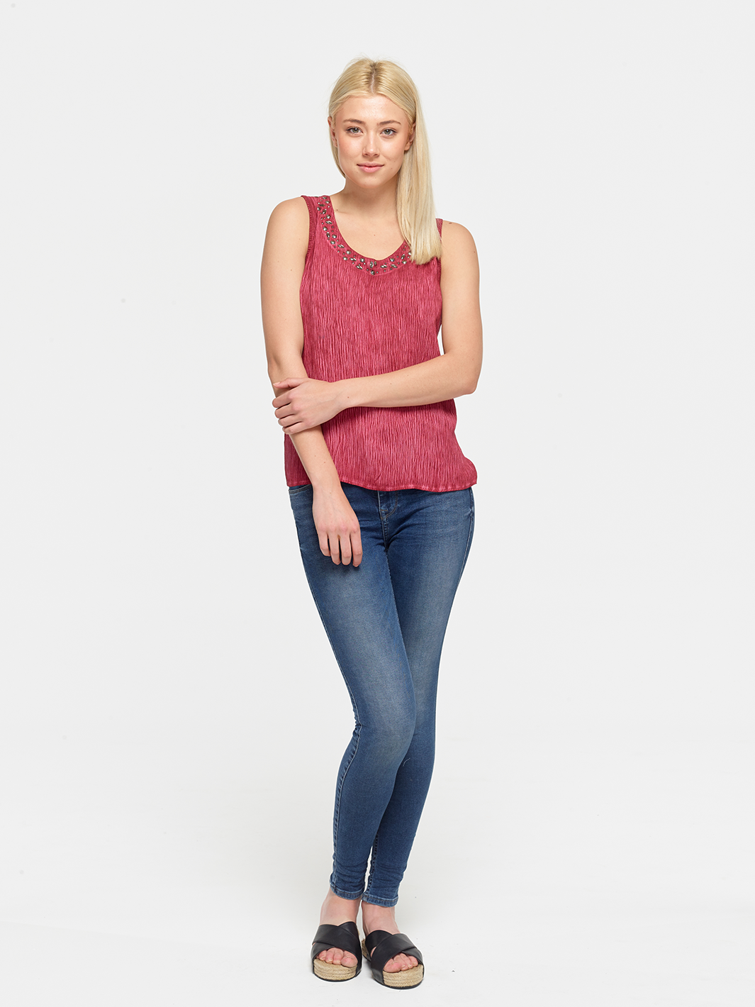 Georgie Maroon Top