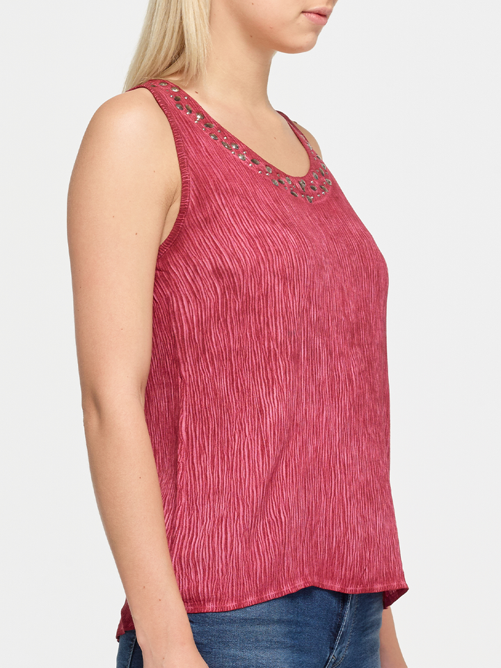 Georgie Maroon Top