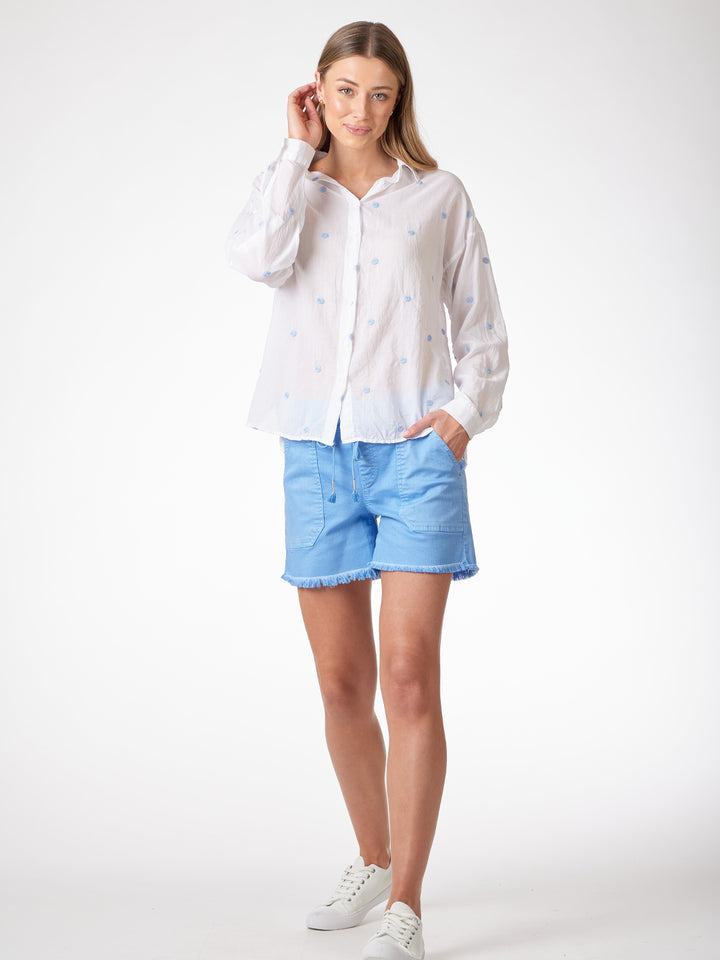 Polka Dot Blue Shirt