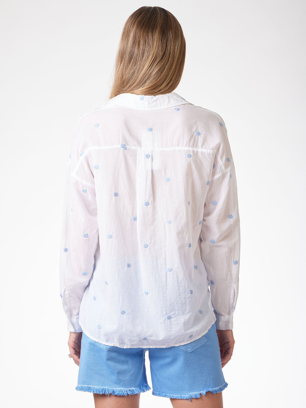 Polka Dot Blue Shirt