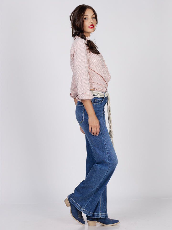 Ada Vintage Blue Flare Denim Jean