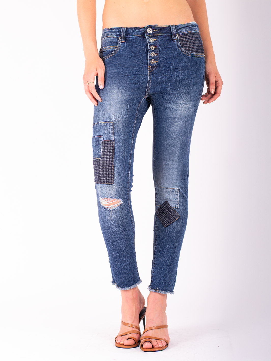 Buttercup Mid Blue Boyfriend Jean