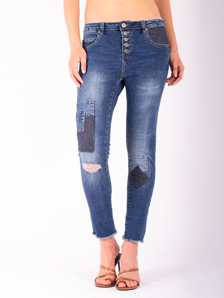 Buttercup Mid Blue Boyfriend Jean