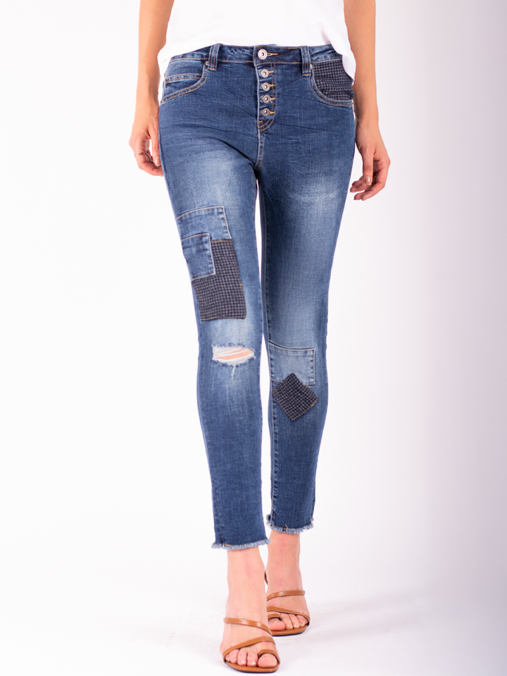 Buttercup Mid Blue Boyfriend Jean