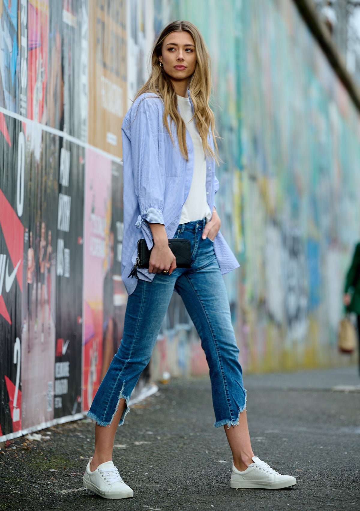 Grey cropped jeans sale