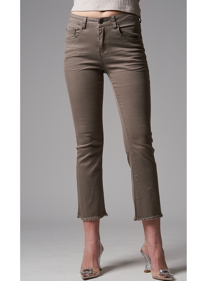 Camila Desert Taupe Cropped Jean