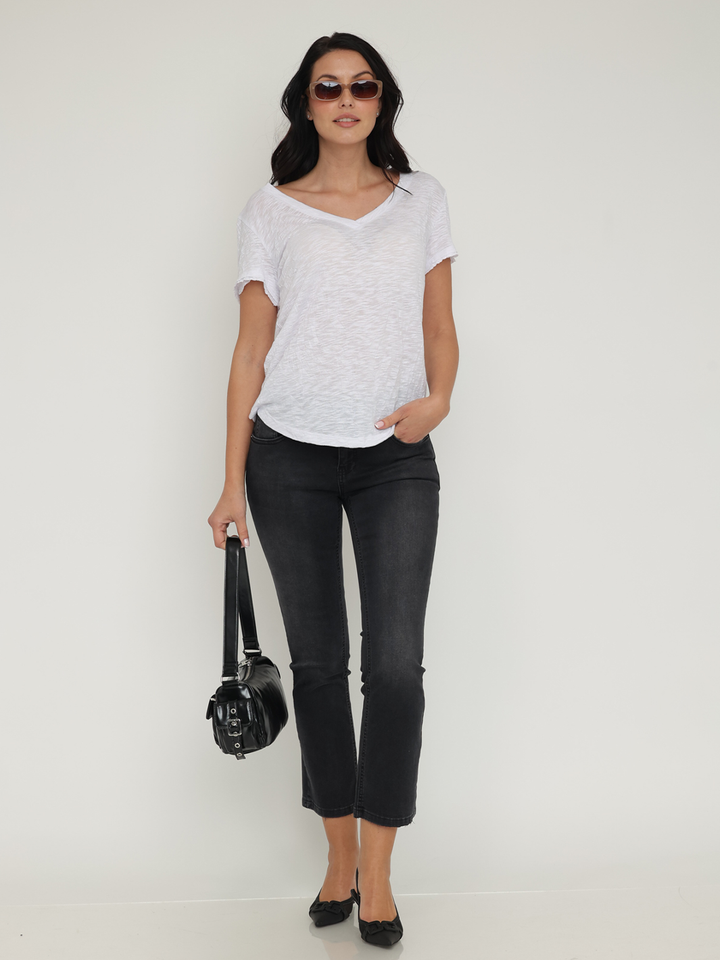 Camila Black Cropped Jean