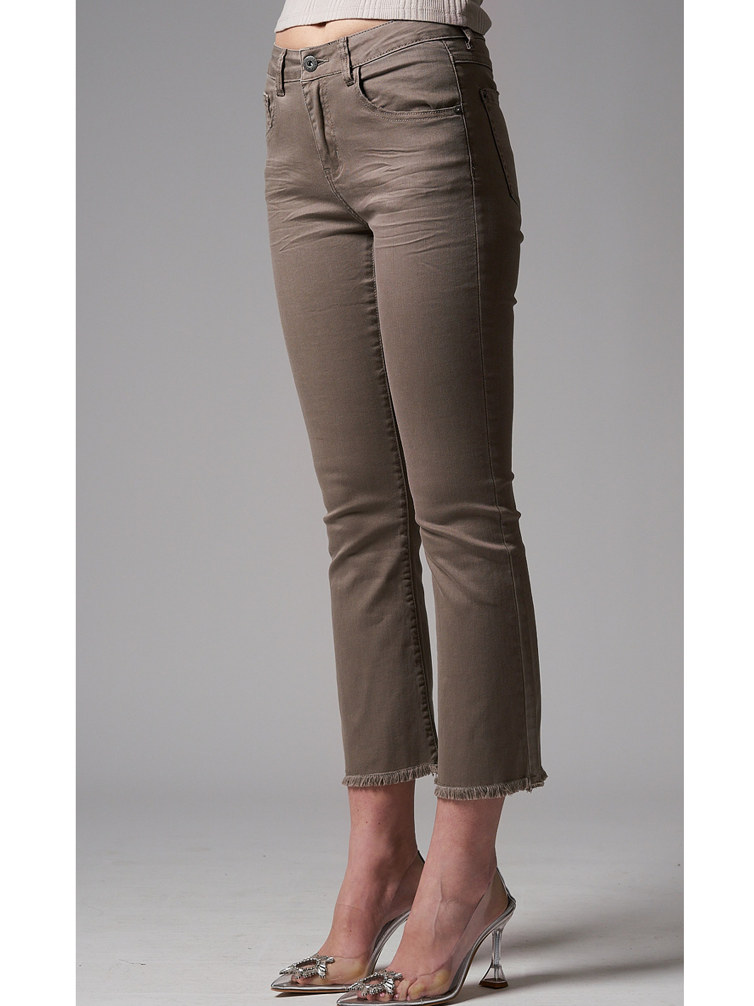 Camila Desert Taupe Cropped Jean