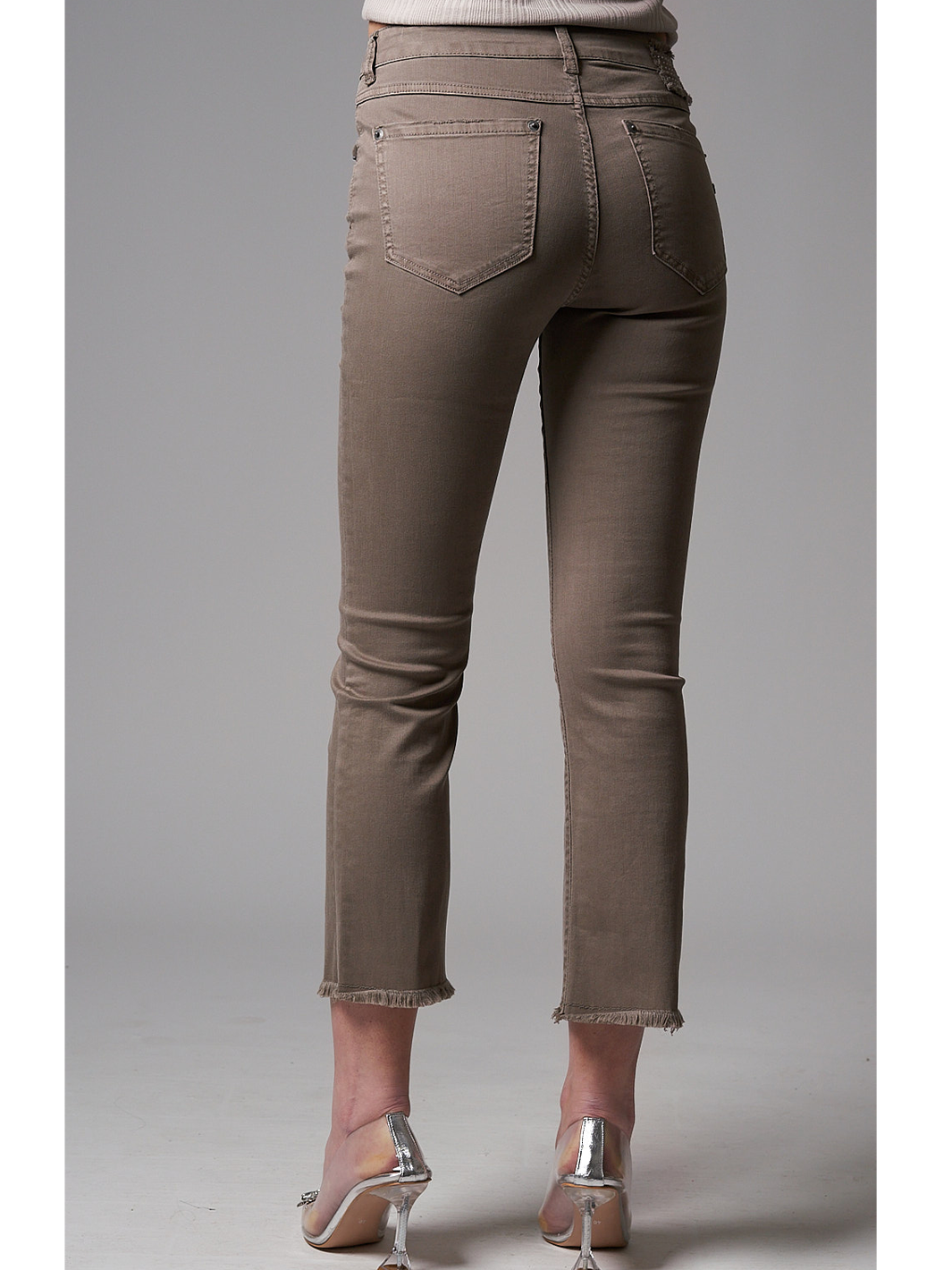 Camila Desert Taupe Cropped Jean