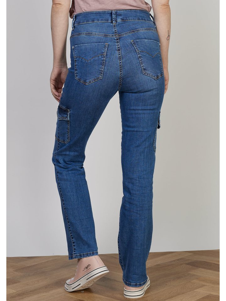Cargo Straight Jean – Mid Blue Vintage