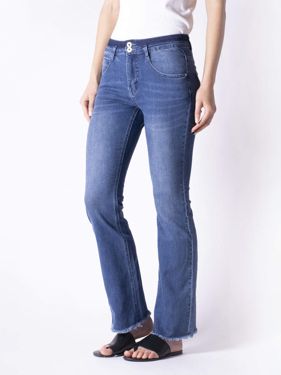 Elena Medium Blue Flare Jean