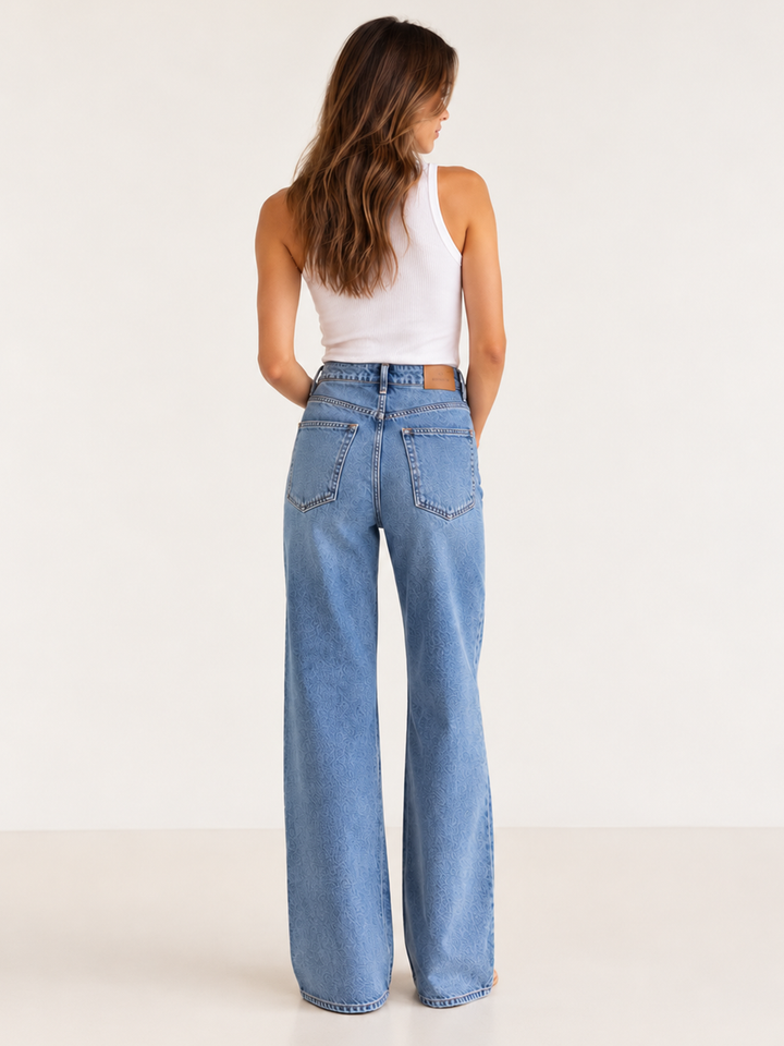 Elia Wide Leg Jean - Blue