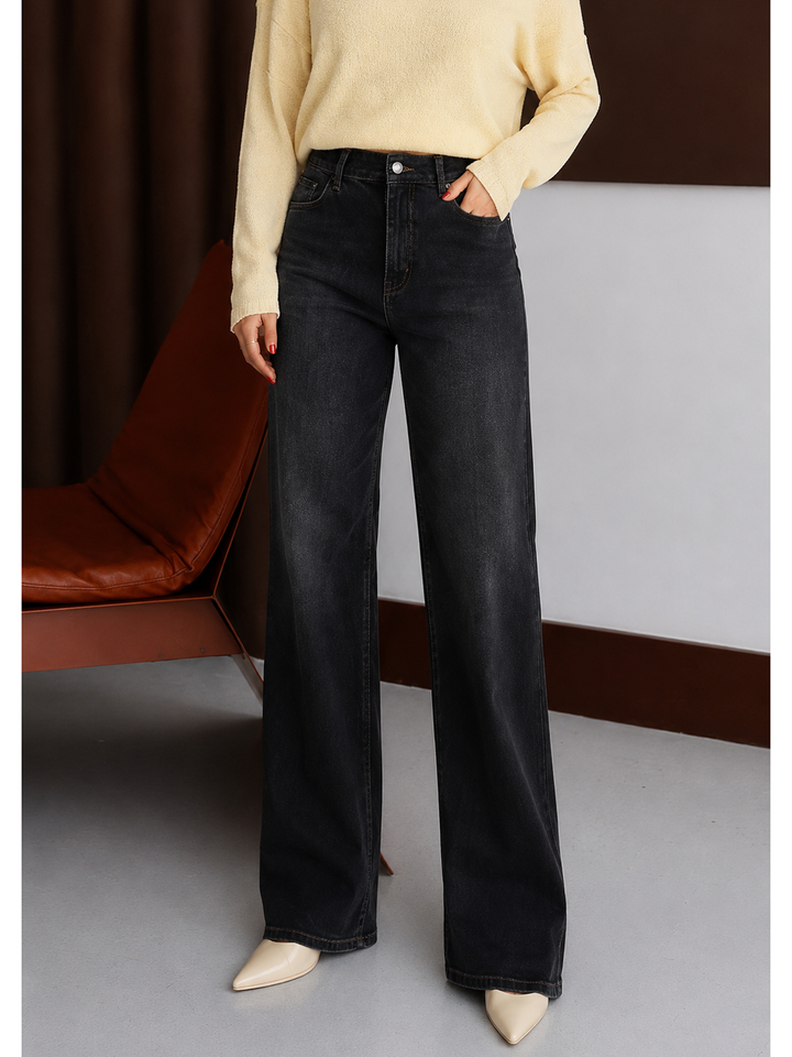 Elia Wide Leg Jean - Black