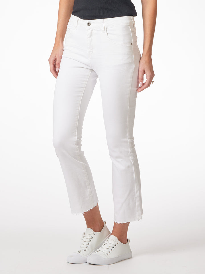 Camila White Cropped Jean