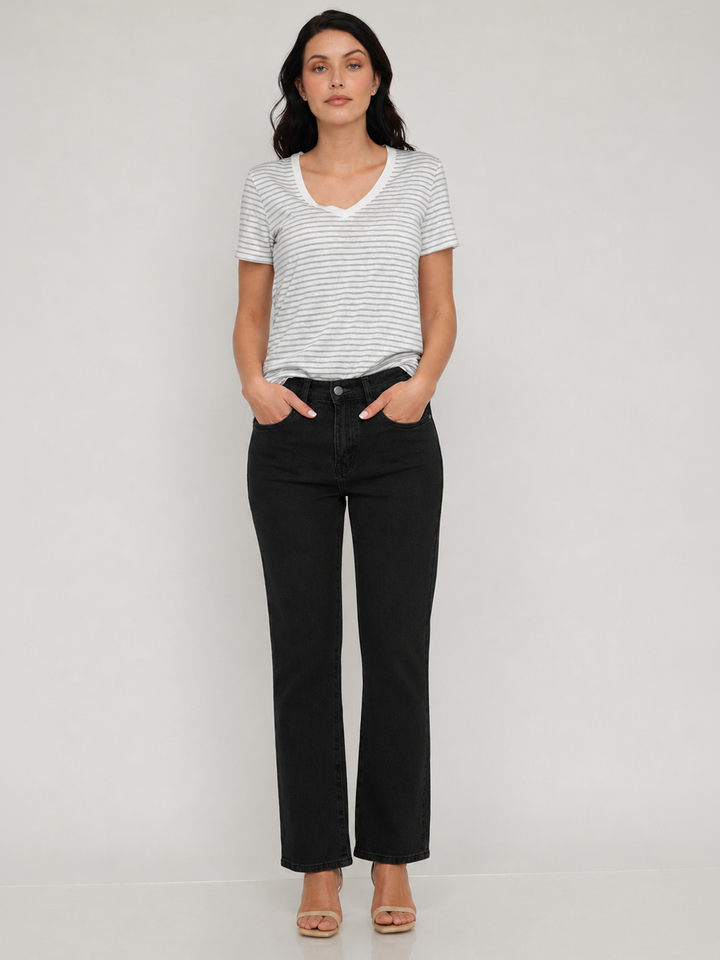 Isabella Straight Jean – Black