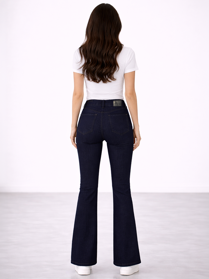 Lara Flare Jean – Deep Indigo