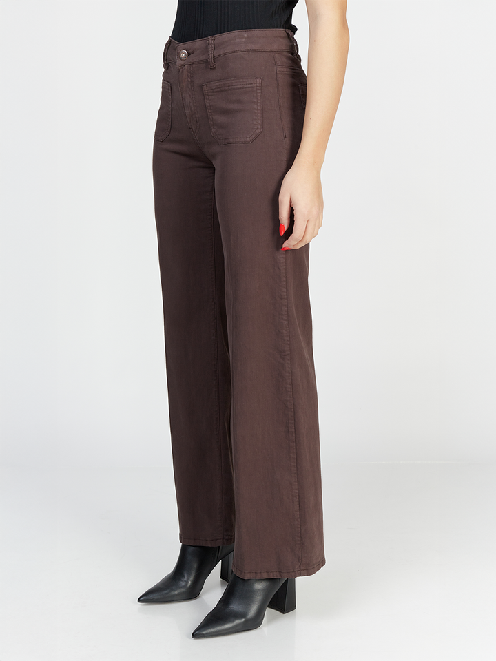 Malani Brown Wide Leg Pant