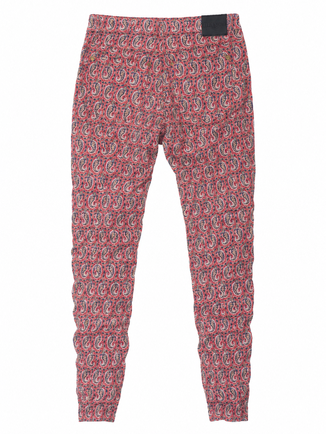 Peach Blossom Boyfriend Pant — back facing flatlay | Bianco Jeans