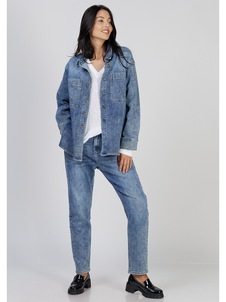 Rosetta M. Blue Denim Shacket