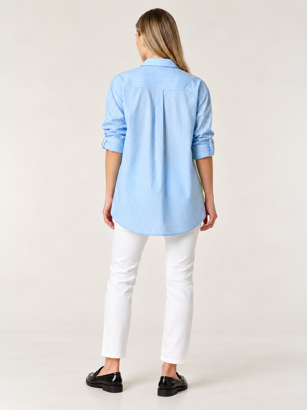 Sienna Stripe Shirt – Light Blue