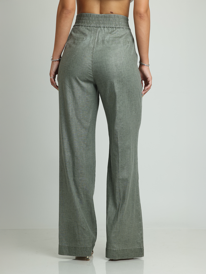 Sofia Green Straight Pant