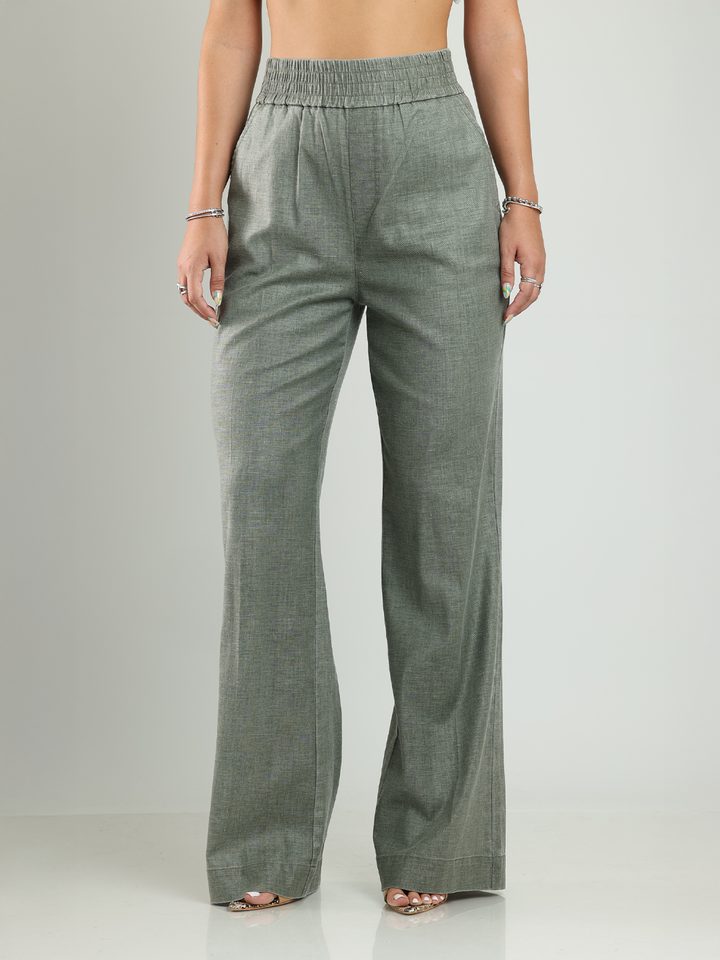 Sofia Green Straight Pant
