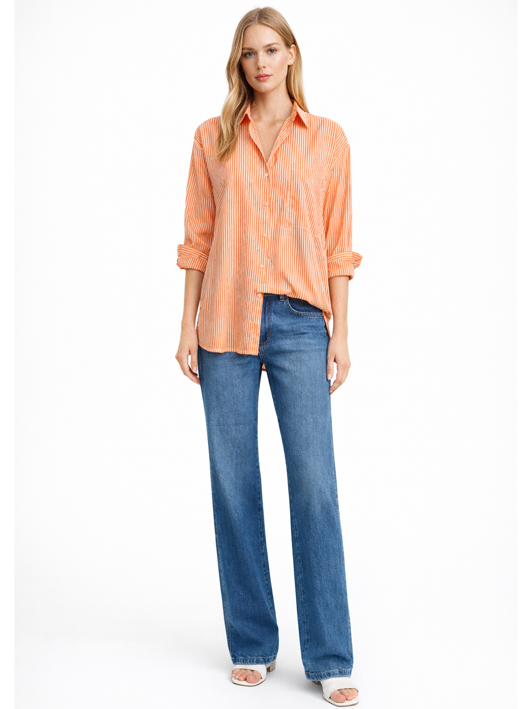 Sienna Stripe Shirt – Apricot