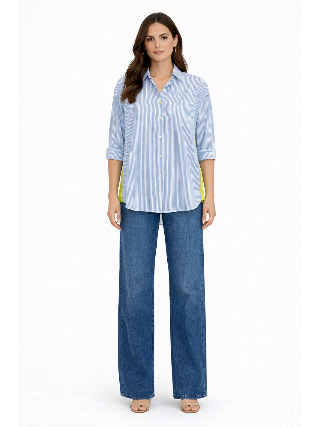 Sienna Stripe Shirt – Light Blue