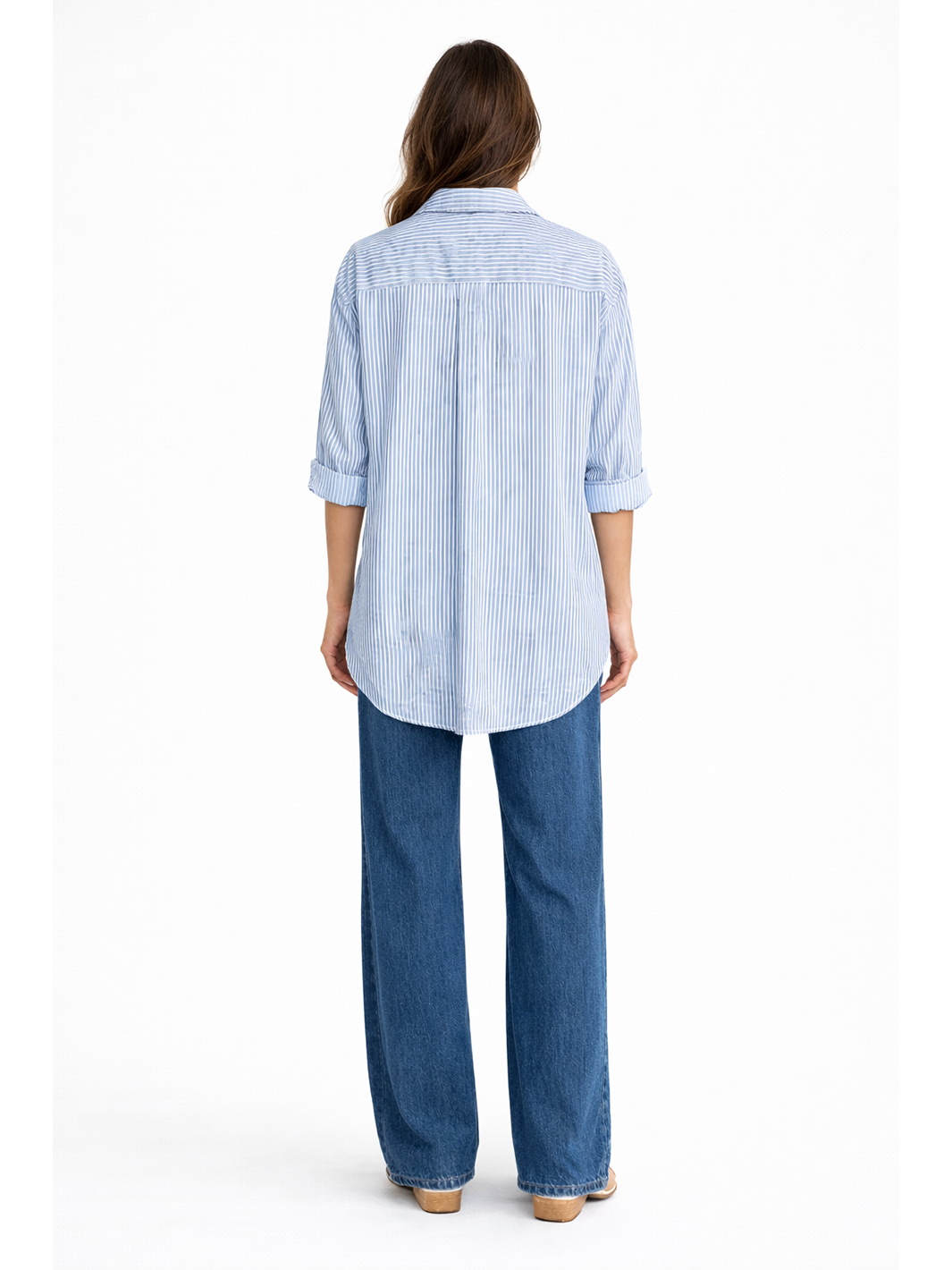 Sienna Stripe Shirt – Light Blue