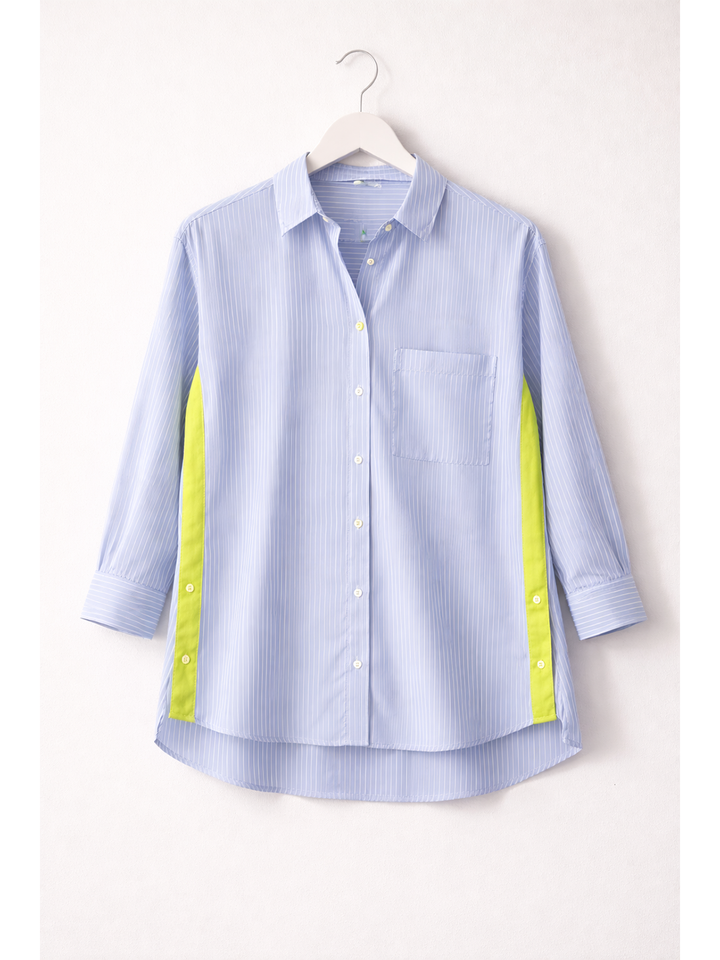 Sienna Stripe Shirt – Light Blue