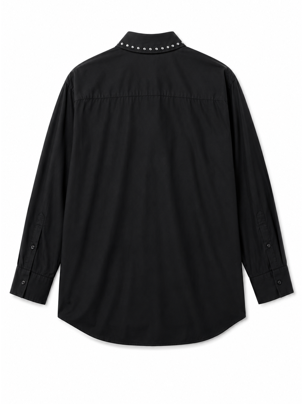 Sloane Shirt - Black - Back Facing Flatlay | Bianco Jeans