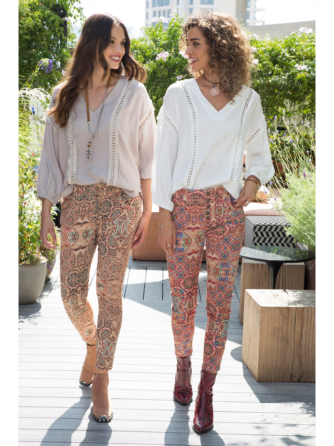 Peach Blossom Pant- Caramel Weave