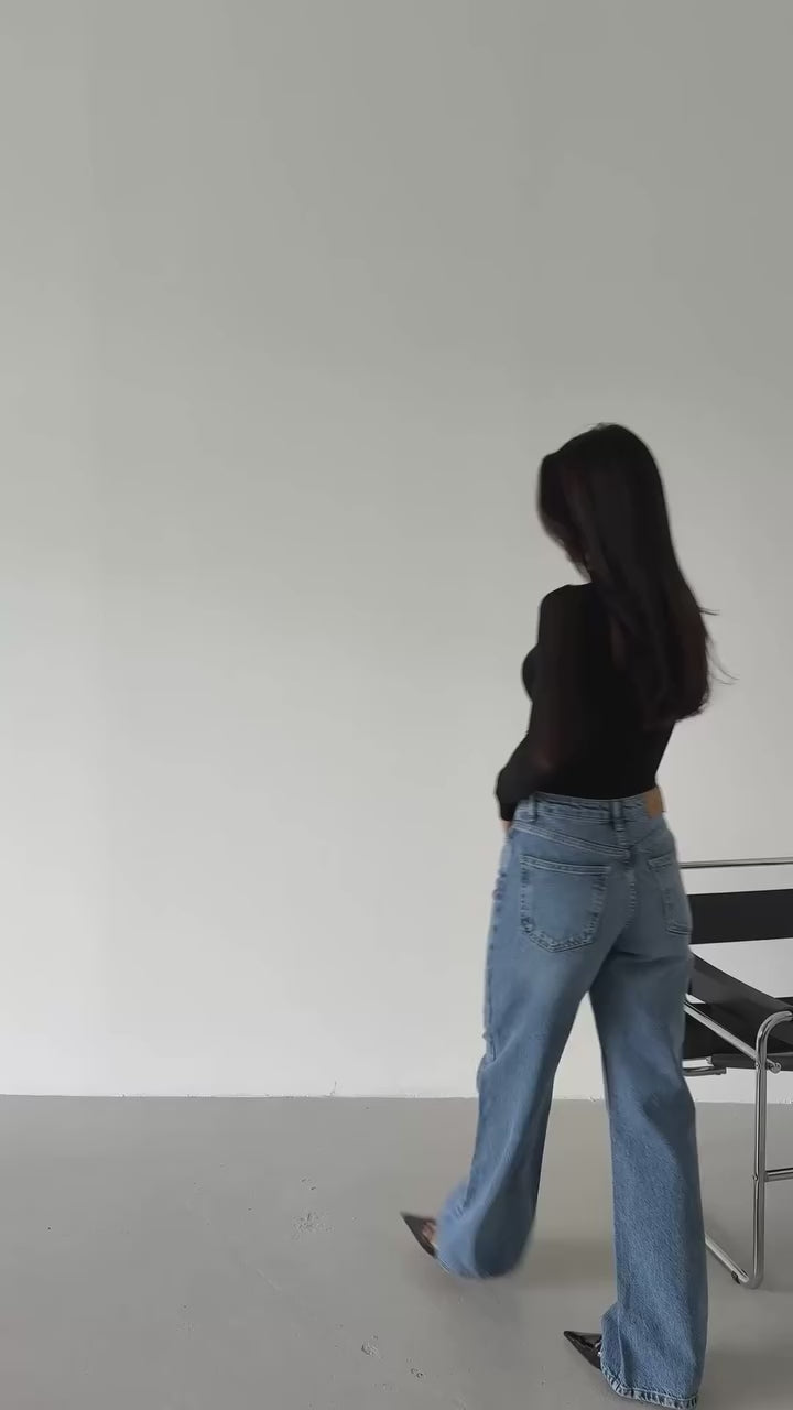 Elia Wide Leg Jean - Blue