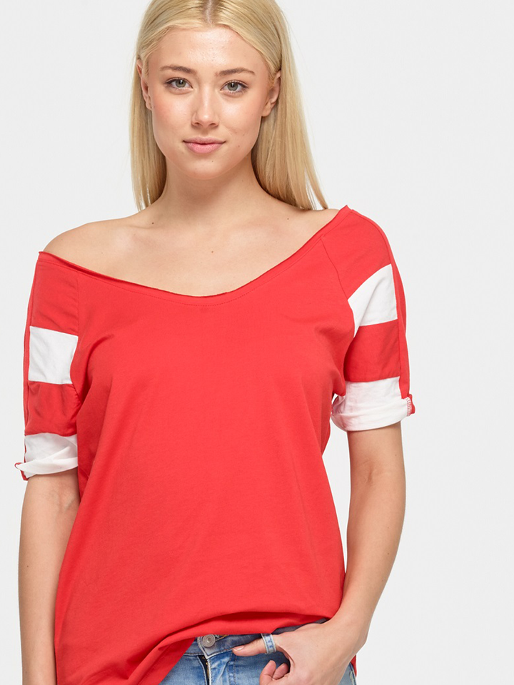 Stripe Sleeve T-Shirt