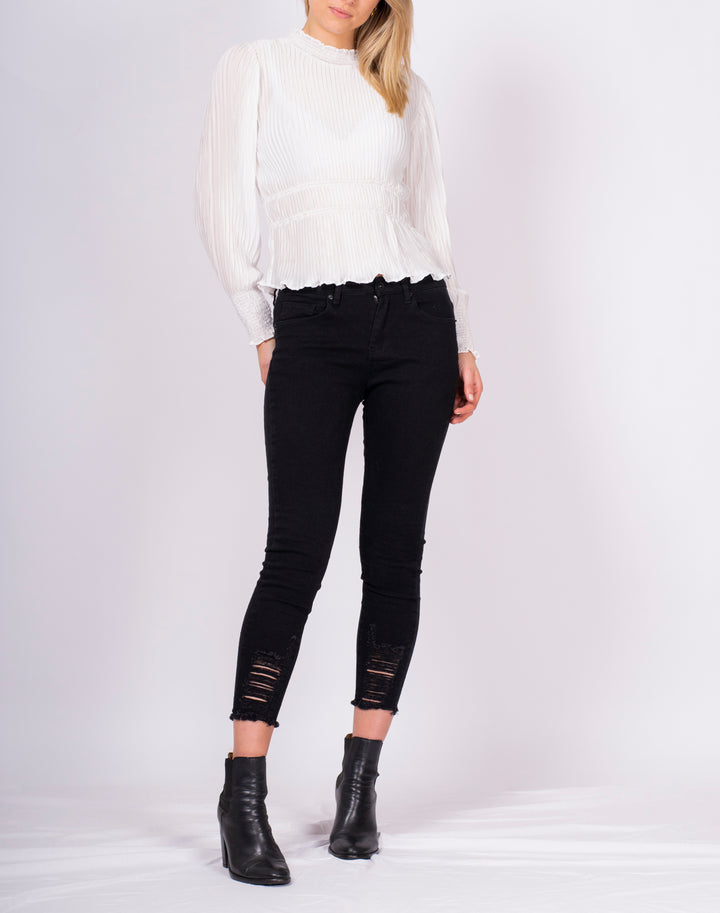 Marsanne Black Distressed Boyfriend Jean