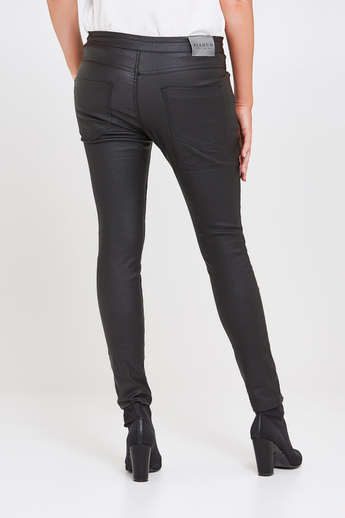 Silverbell Black Coated Jogger Pant