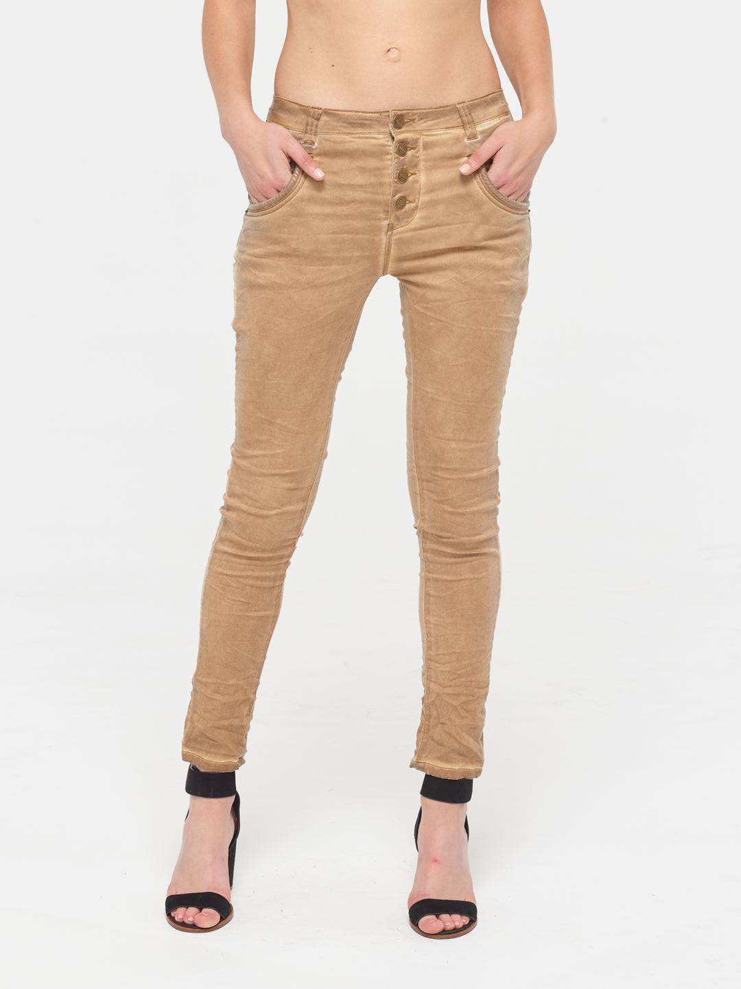 Blake Beige Boyfriend Pant