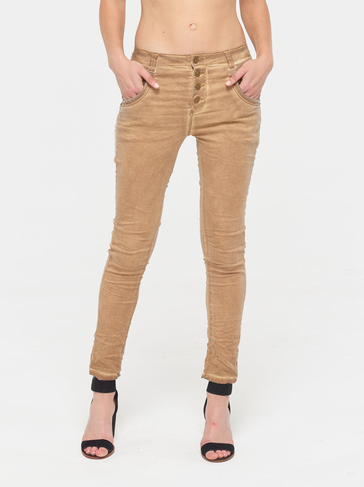 Blake Beige Boyfriend Pant