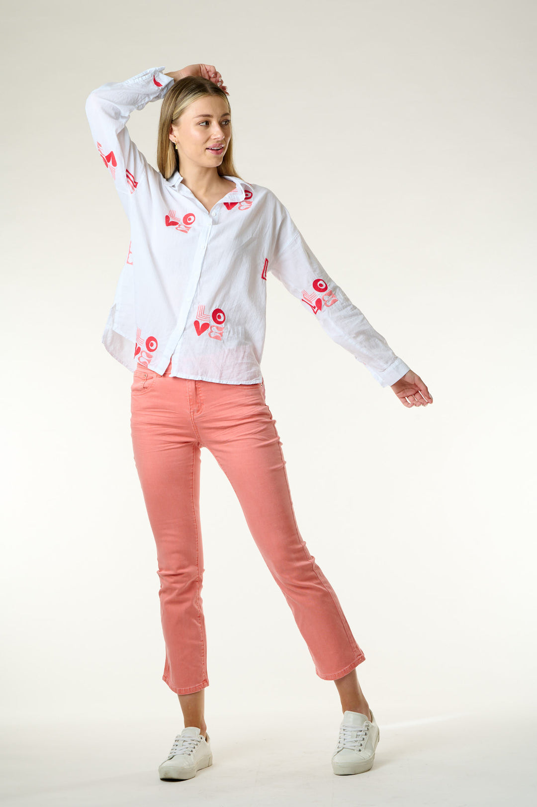 Camila Coral Cropped Jeans